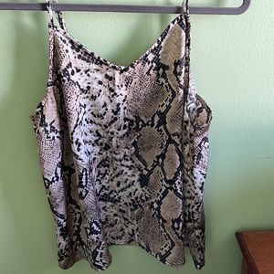 Snake skin print tank top